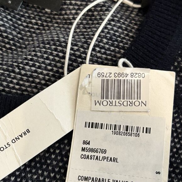 Vince Birdseye Crewneck Wool & Cashmere Sweater Mens Small Casual Soft Comfy NWT - Picture 8 of 12